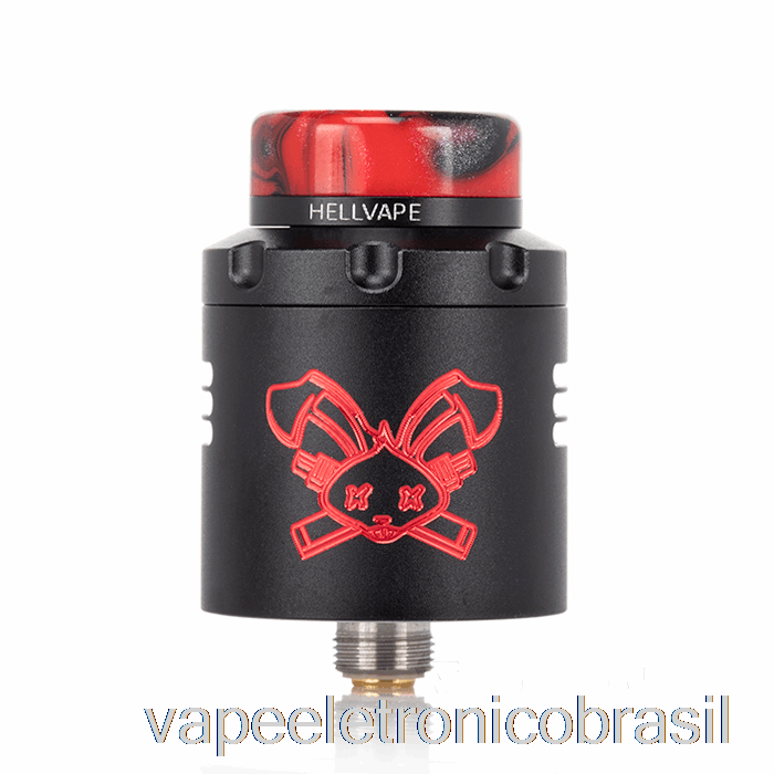 Vape Eletrônico Hellvape Dead Coelho V3 24mm Rda Preto Vermelho